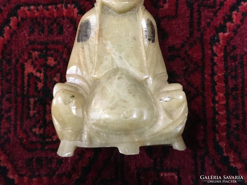 Antique jade? Painted buddha statue !! 8.5X5.5 cm