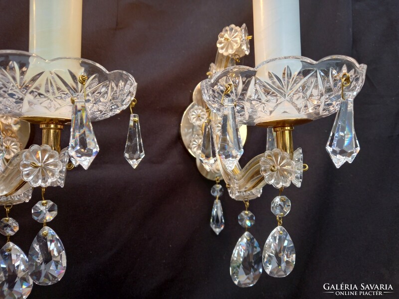 Terezia style lead crystal wall arm set