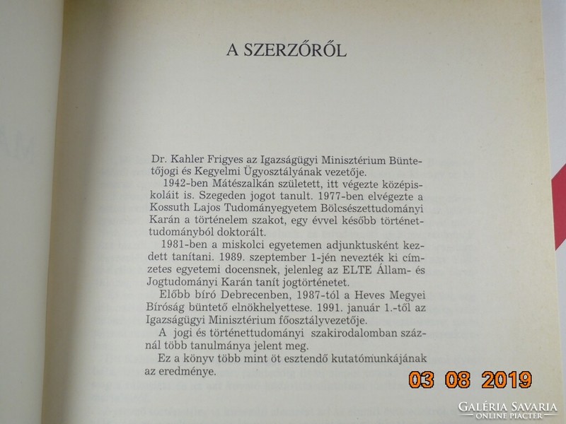 Kahler Frigyes: Joghalál Magyarországon 1945-1989