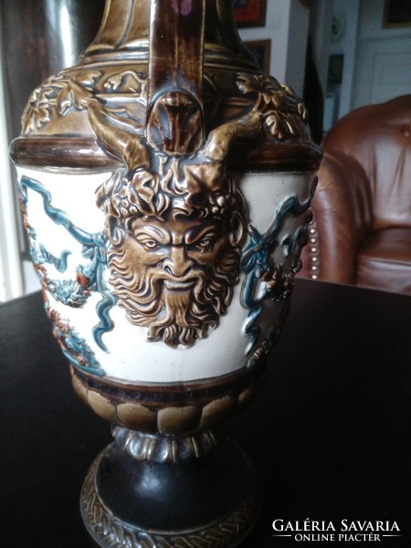 Schiller & Gerbing majolica vase /m:33cm /
