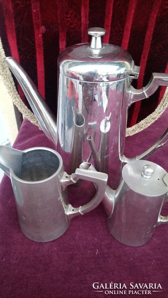 Antique marked tea set, jug, lemon juice spout, milk spout, beautifully cleaned