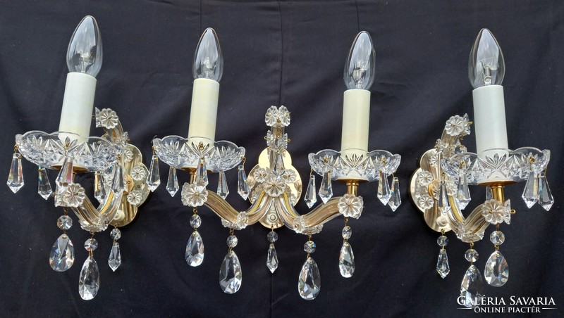 Terezia style lead crystal wall arm set