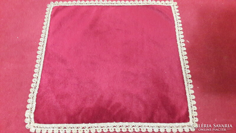 Burgundy velvet tablecloth (l3269)
