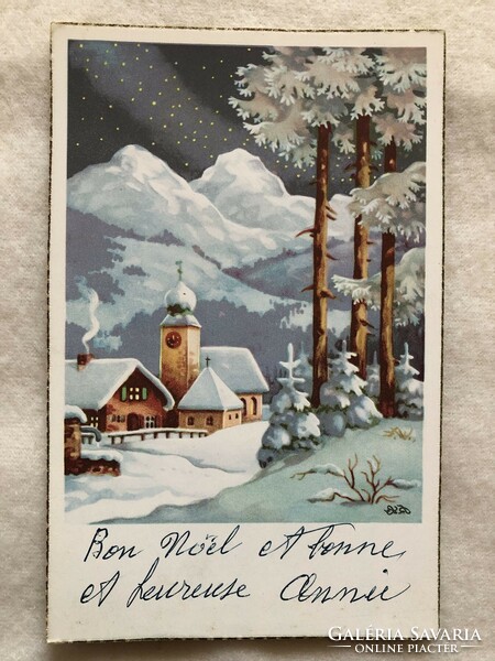 Régi Karácsonyi  képeslap                   -2.