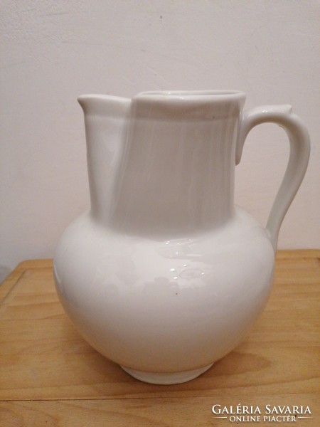 White Zsolnay jug with shield seal