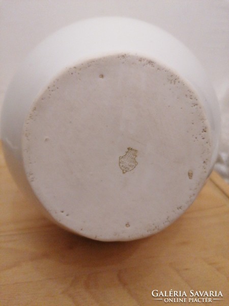 White Zsolnay jug with shield seal