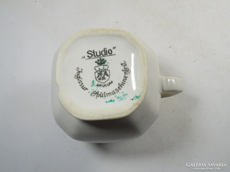 Retro old German marked ceramic glazed milk pouring spout - apulum studio