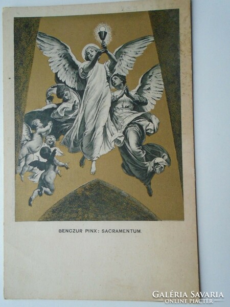 D192277 Régi  képeslap - 1938 Eucharisztikus Kongresszus Budapest Benczúr -Sacramentum