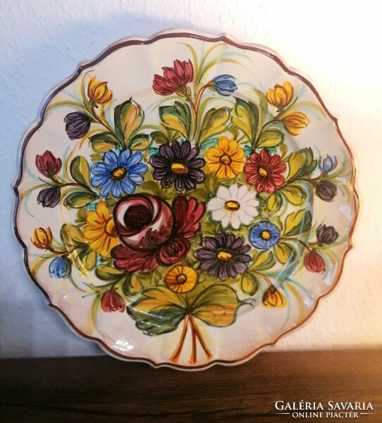 Italian castelli majolica, hand painted, huge serving plate