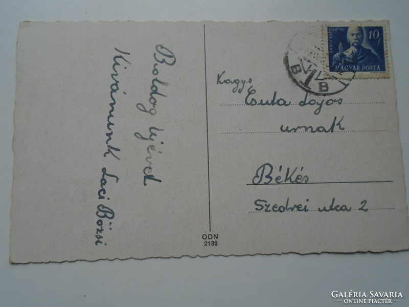 D192336  Régi  képeslap  -  Boldog Új Évet  - Csuta Lajos, Békés 1940's