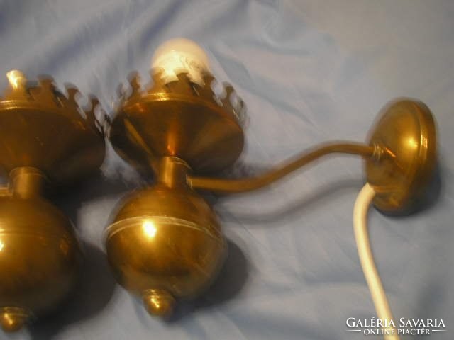 N19  Antik Működő  réz falikarok lámpapár ritkaság  egyben eladóak