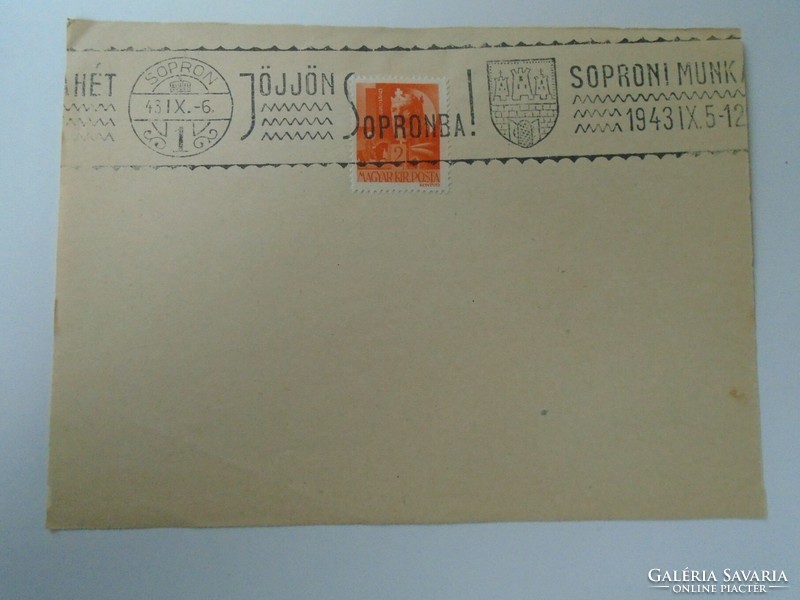 D192439  Alkalmi bélyegzés - Jöjjön Sopronba -Soproni munkahét - 1943