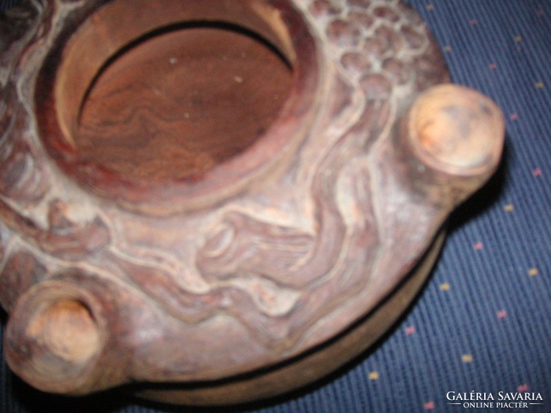 African wooden carved dish