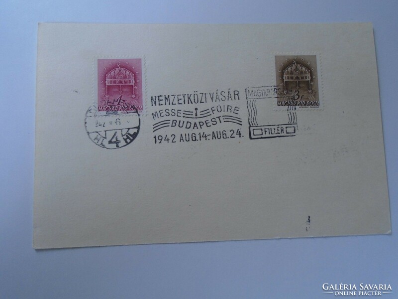 D192455  Alkalmi bélyegzés  Nemzetközi Vásár Budapest  1942