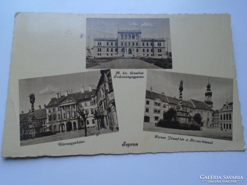 D192369 old postcard - Sopron 1943 stamp date 1946 ????? Ludvig Gabriella Gyula