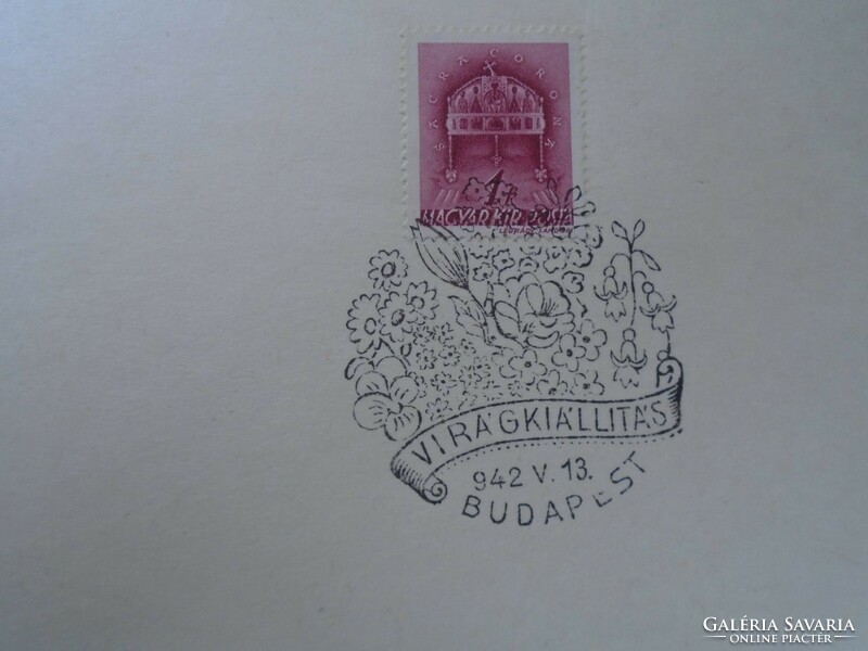 D192450    Alkalmi bélyegzés -Budapest  Virágkiállítás  1942