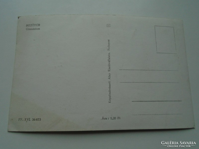 D192422   Régi képeslap - MEZŐTÚR  Gimnázium  1967