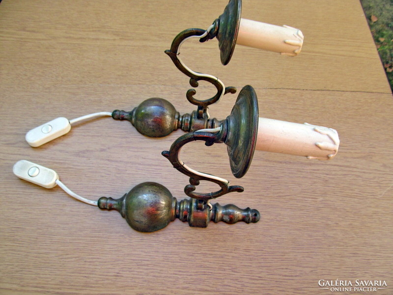 Copper wall arm pair, wall decoration (bulb)