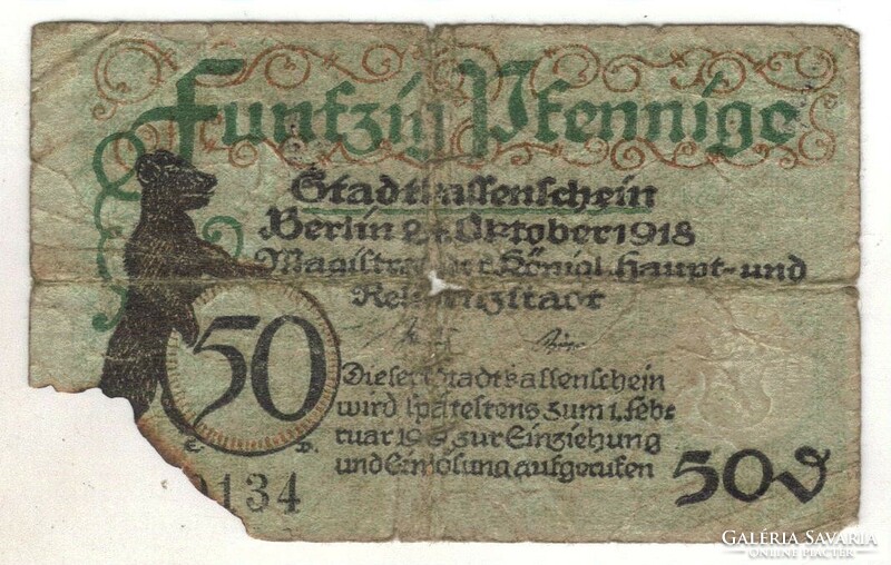 50 pfennige 1918 Berlin Németország