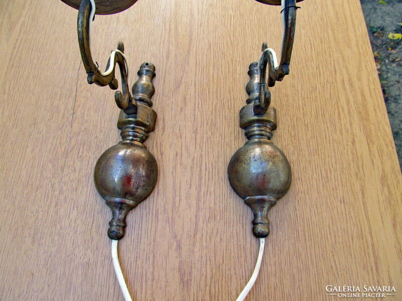 Copper wall arm pair, wall decoration (bulb)