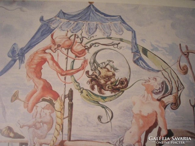 N3 Salvador Dali ritka 88 x 60 cm plexi védős kép ritkasága ajándékozhatóan eladó