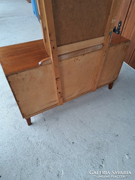 Gyönyörű mid-century tükrös előszobaszekrény szekrény komód  fiókos TV állvány bútor  sideboard