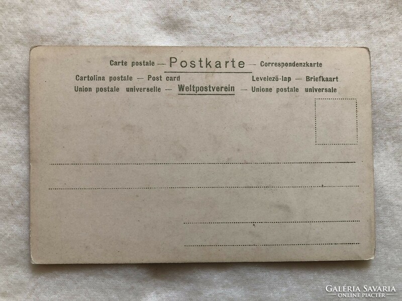 Antik hosszúcímzéses litho képeslap -  Postatiszta               -2.