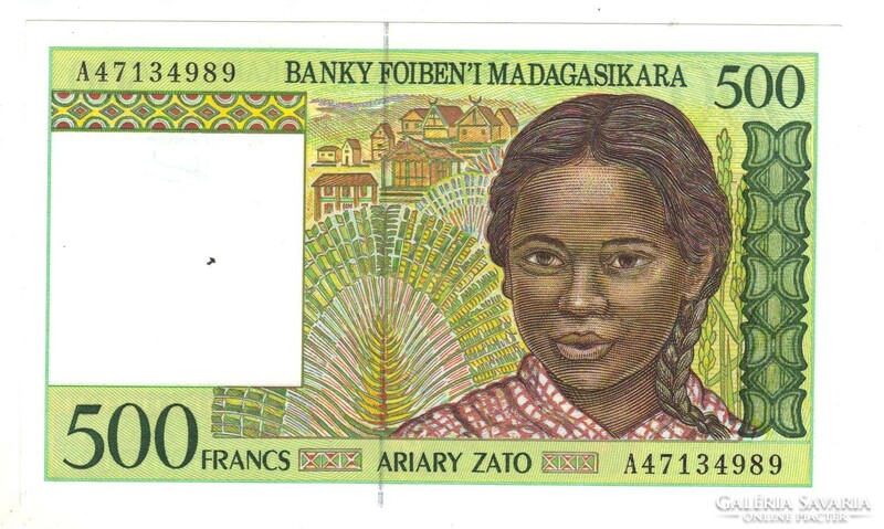 500 francs 100 ariary 1994 Madagaszkár UNC