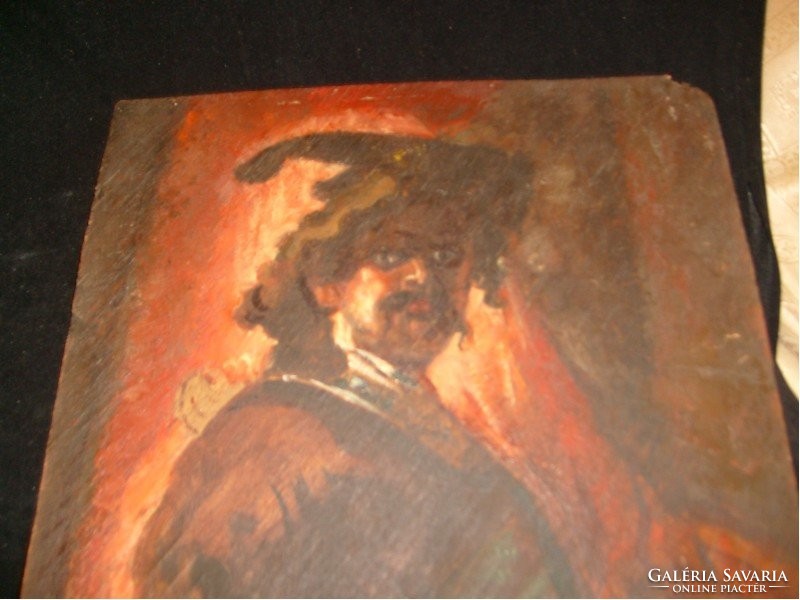 Rembrandtot ábrázoló olaj festmény ritkaság  46 x 34 cm