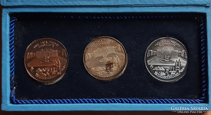 Mée zalaegerszeg 1985, silver and bronze medals in original gift box