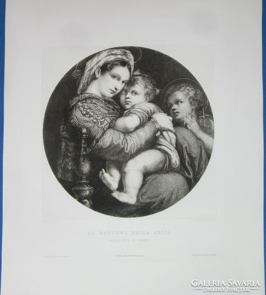 Régi rézkarc cca 1890-1900.Itáliai művészeti témájú, jelzett, lapméret 37 x 27 cm.