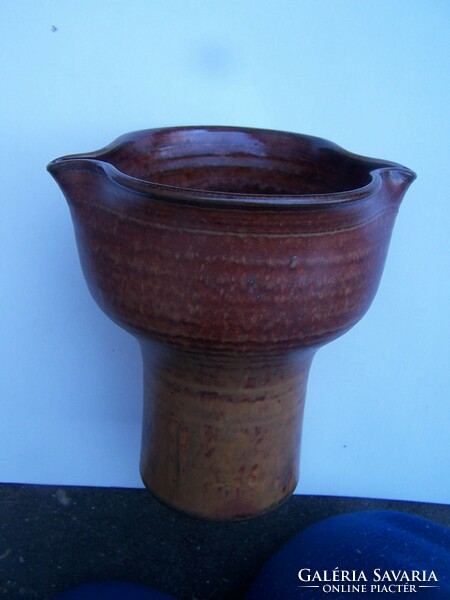 Retro vase with special glaze circa 1960