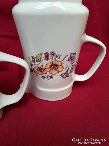 Beautiful peaceful lowland floral funnel jug porcelain nostalgia collection piece, village