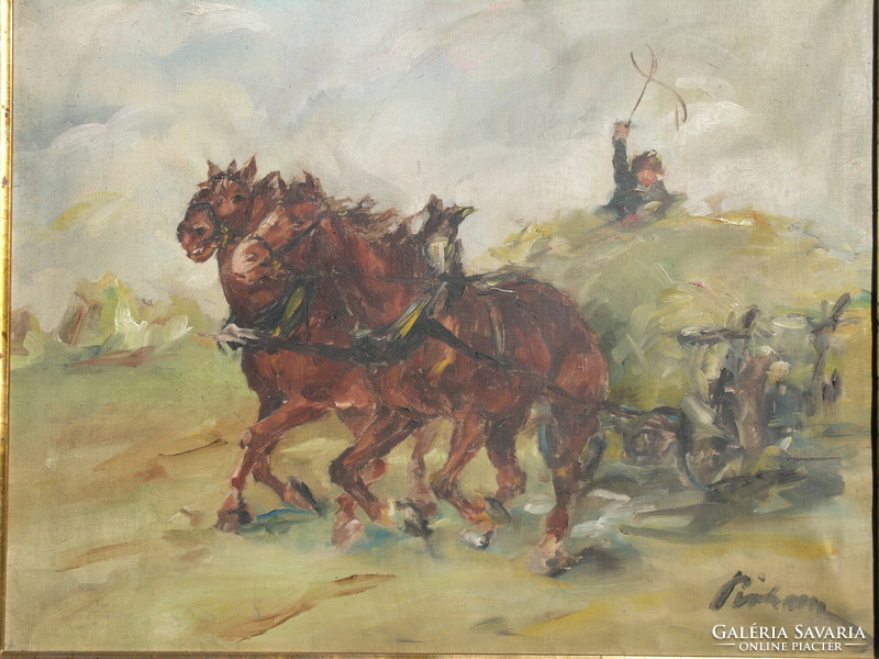 Pirhalla Nándor (Eperjes,1884 - ??)  - "Viharban!" -  életkép