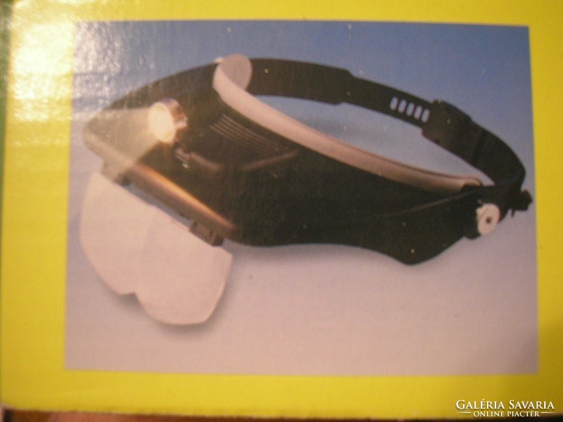 E11 headband professional illuminated magnifier with 4 replaceable lenses 1.2X3.5 Szörös magnification in a box