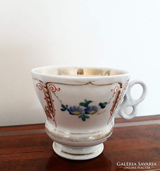 Antique porcelain Art Nouveau old coffee cup 7 cm