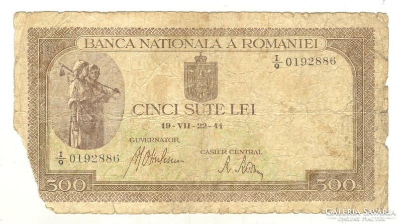 500 lei 1941 Románia 1.