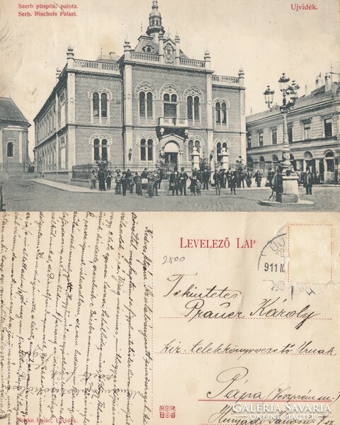 Újvidék novisad Serbian bishop's palace 1911. There is a post office!