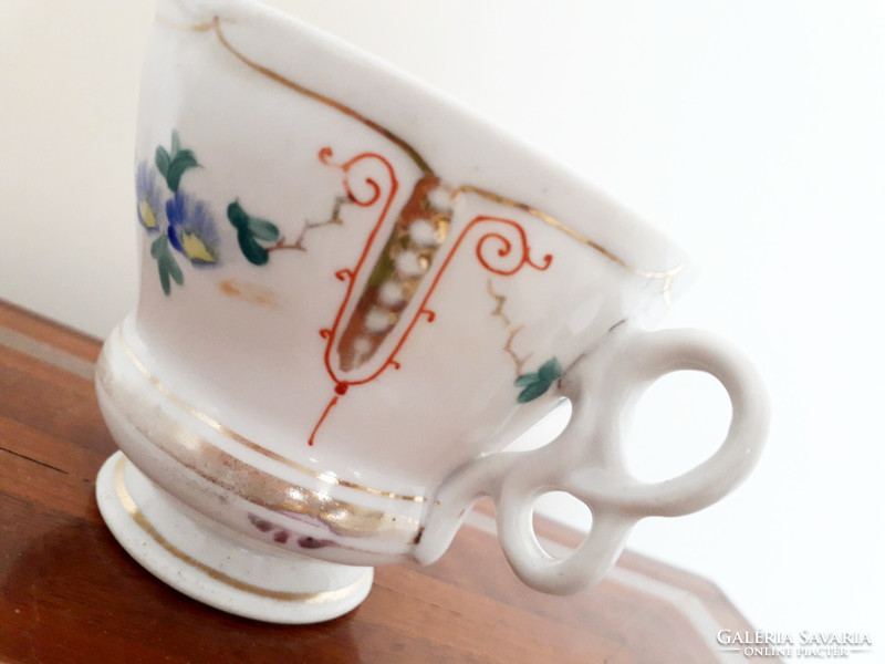 Antik porcelán szecessziós régi kávés csésze 7 cm