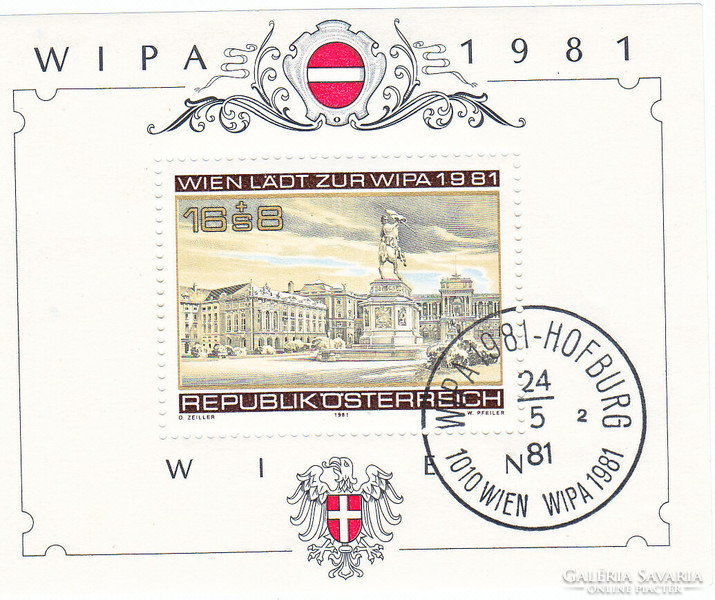Ausztria félpostai bélyeg blokk 1981