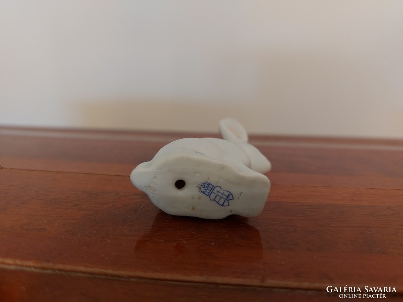 Óherendi porcelán mini nyuszi régi Herendi kis fehér nyúl