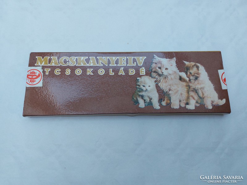 Retro csokis doboz 1972 Macskanyelv étsokoládé Duna Csokoládégyár