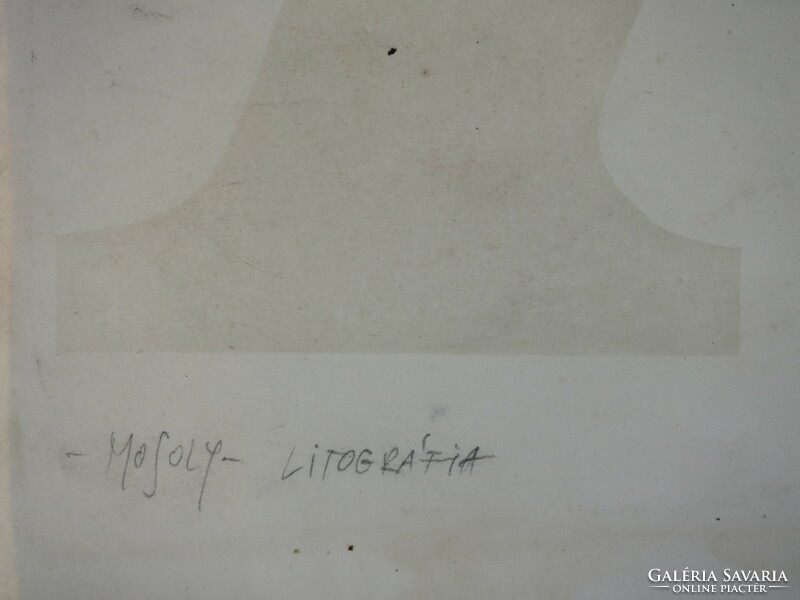 Menyhárt Menyus Tamás (1966-): Mosoly, litográfia, 1997, kortárs