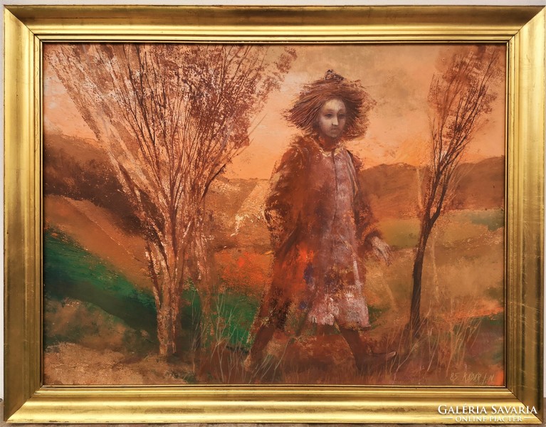 Miklós János Kádár (1939 - ) autumn is here. His painting comes with an original guarantee.