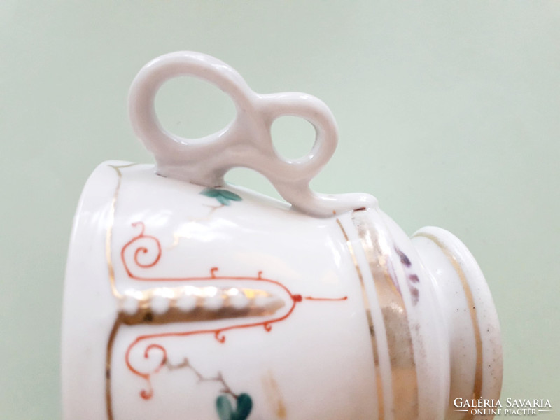 Antik porcelán szecessziós régi kávés csésze 7 cm