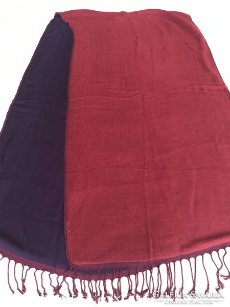 Handmade scarf from Nepal with double material weaving, 190 x 47 cm