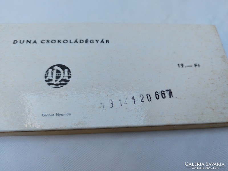 Retro csokis doboz 1973 Étcsokoládé pasztilla Duna Csokoládégyár
