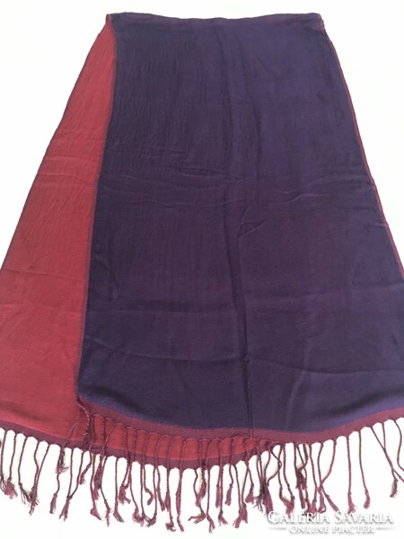 Handmade scarf from Nepal with double material weaving, 190 x 47 cm