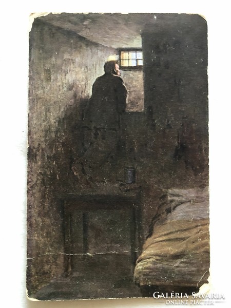 Antique, old postcard - prisoner, prisoner -2.