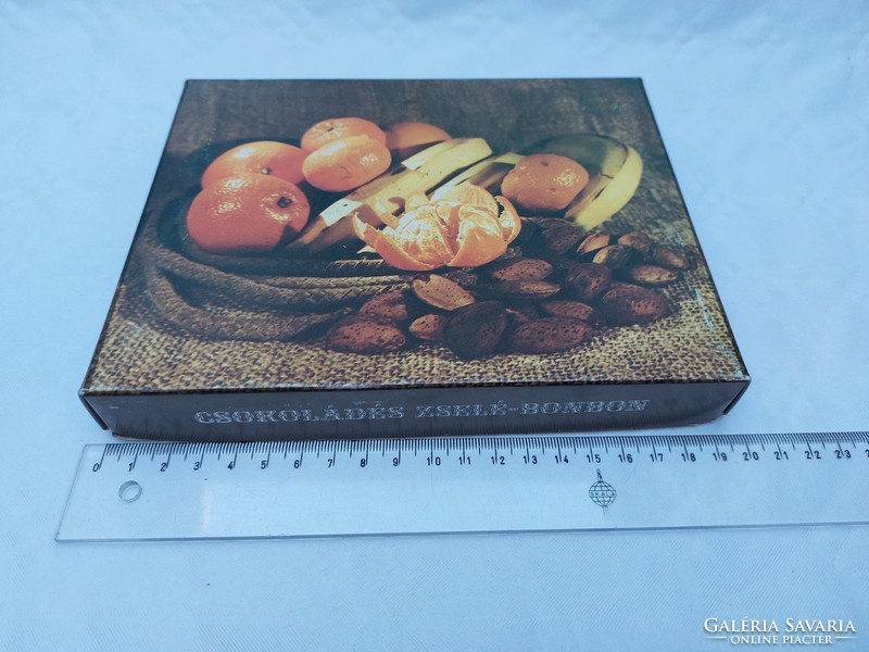 Retro bonbonos doboz régi desszertes papírdoboz Duna Csokoládégyár